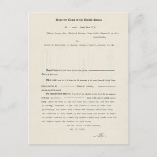 Cartão Postal Court Case Brown contra Conselho de Educação de To