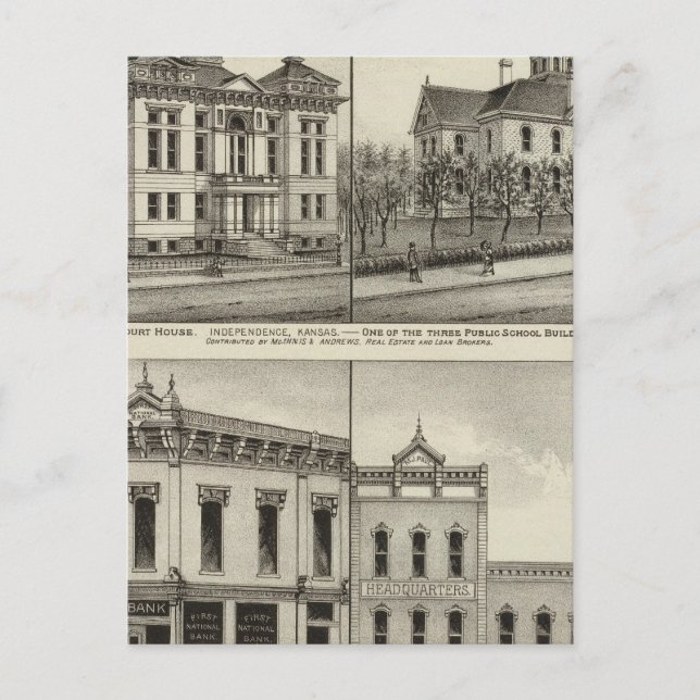 Cartão Postal Court House, Kansas (Frente)