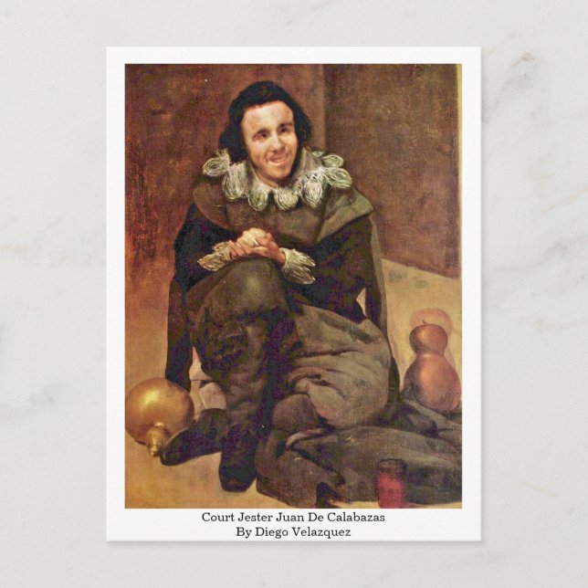 Cartão Postal Court Jester Juan De Calabazas Por Diego Velazquez (Frente)