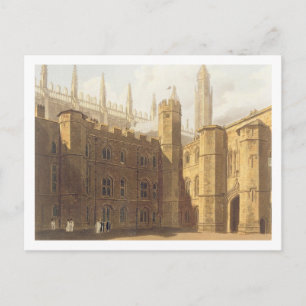 Cartão Postal Court of King's College, Cambridge, de 'The Hist