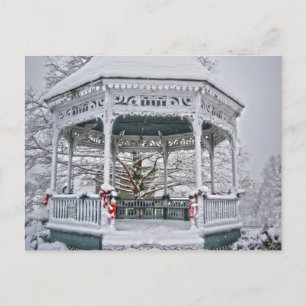 Cartão Postal Courthouse Gazebo na neve