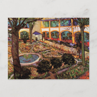 Cartão Postal Courtyard do Hospital de Arles por van Gogh