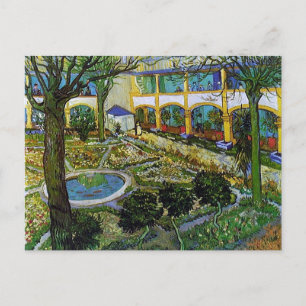Cartão Postal Courtyard do Hospital de Arles, Vincent van Gogh