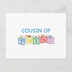 Cartão Postal Cousin Twins Blocks