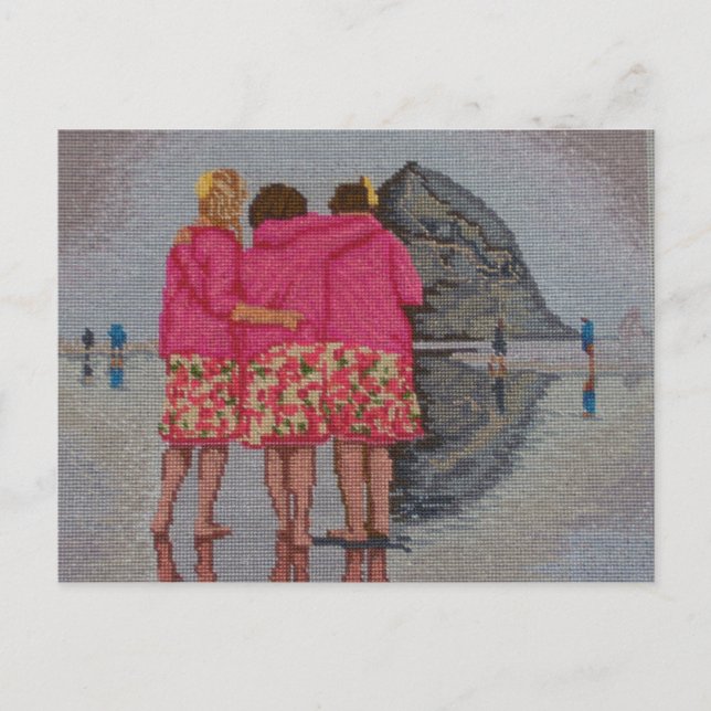 Cartão Postal Cousins Needlepoint (Frente)