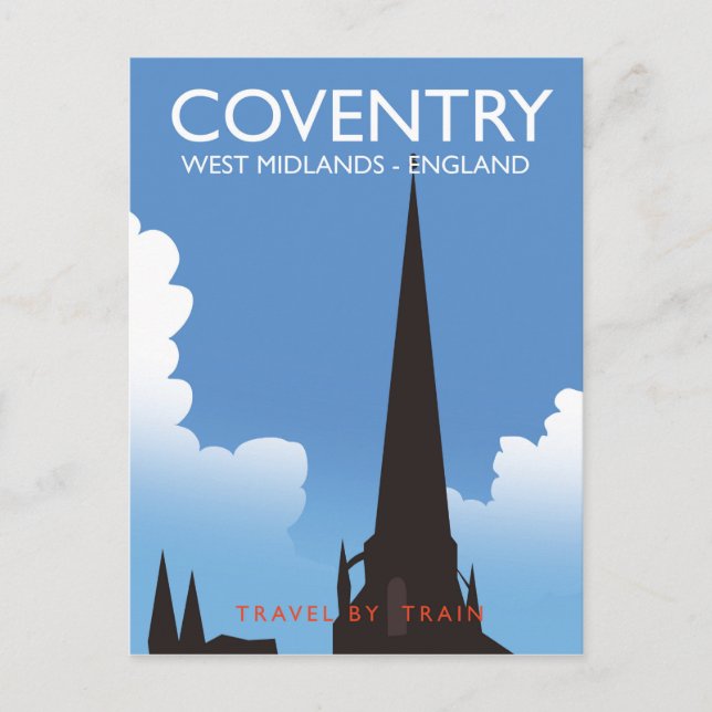 Cartão Postal Coventry West Midlands England poster de viagens (Frente)