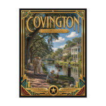 Covington Louisiana Arte Deco Antigo Vintage
