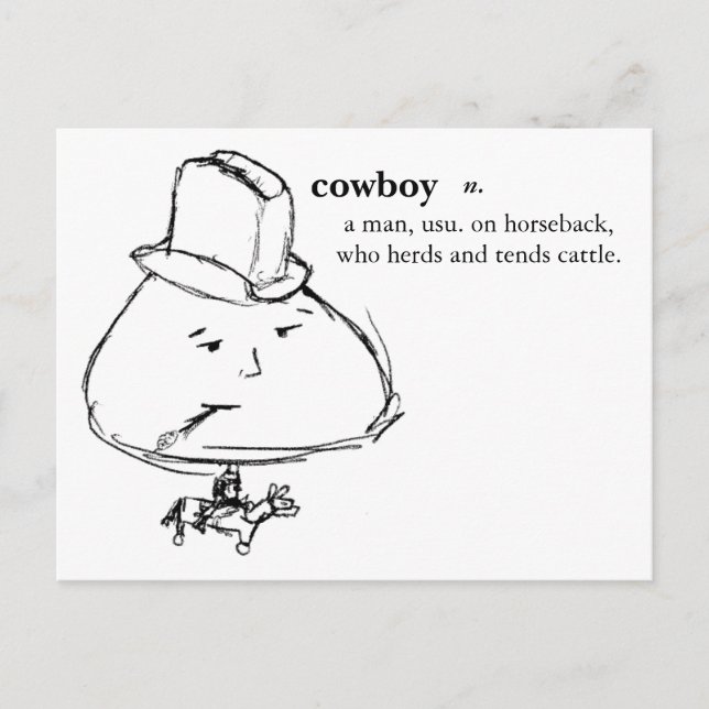 Cartão Postal Cowboy (Frente)