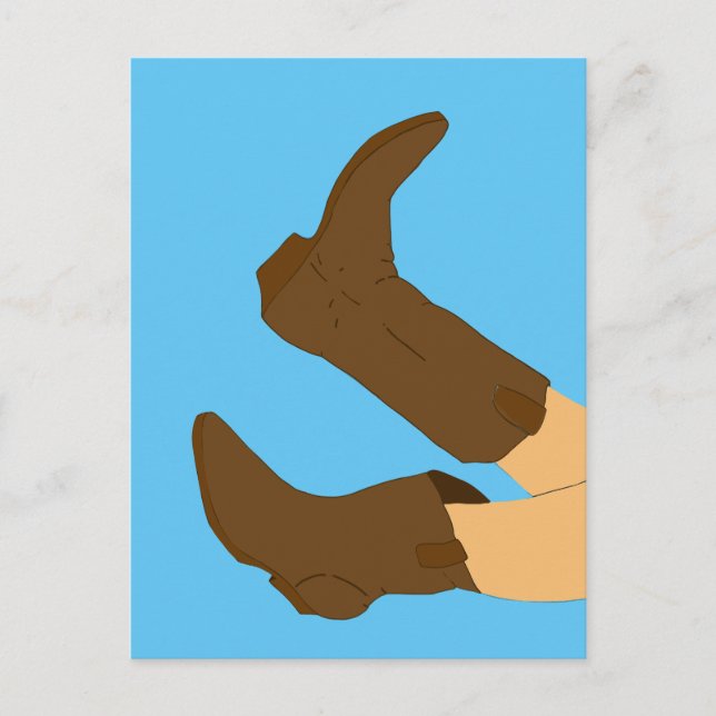 Cartão Postal Cowboy Boots Yee-Haw (Frente)