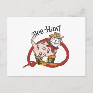 Cartão Postal Cowboy Cat