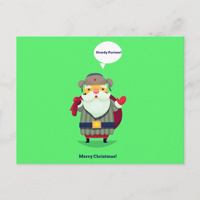 Cartão Postal Cowboy Christmas postcard (Frente)