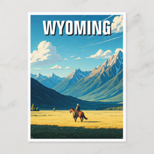 Cartão Postal Cowboy em Wyoming Viagem