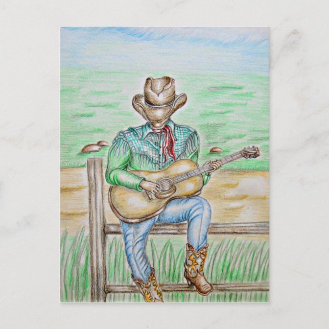 Cartão Postal Cowboy Singer (Frente)