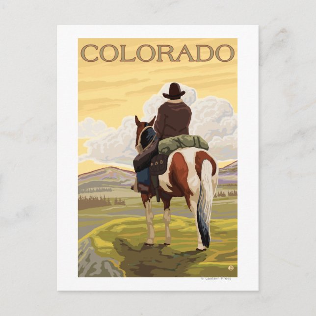 Cartão Postal Cowboy (View from Back)Colorado (Frente)
