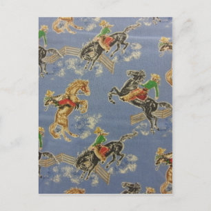 Cartão Postal Cowgirl Bronc Rider