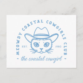 Cartão Postal Cowgirl costeira estética do gato da costa leste a