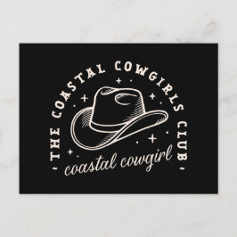 Cartão Postal Cowgirl da discoteca costeira - estética negra oci