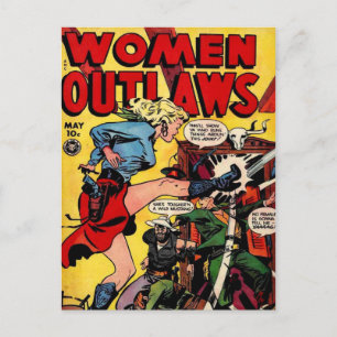 Cartão Postal Cowgirl Outlaw