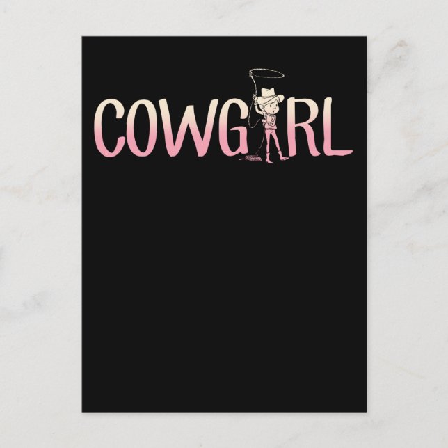 Cartão Postal Cowgirl Western Hat Country Mulher Rodeo (Frente)