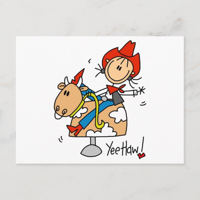 Cartão Postal Cowgirl Yee Haw Tshirts and Gifts (Frente)