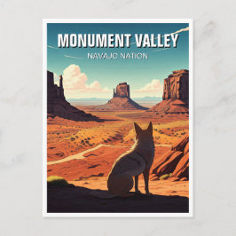 Cartão Postal Coyote Monument Valley Navajo Nação Souvenir
