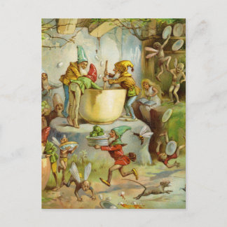 Cartão Postal Cozimento na cozinha do gnomo