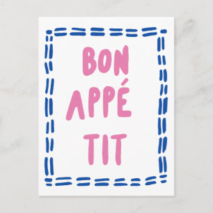 Cartão Postal Cozinha Culinária Bon Appétit