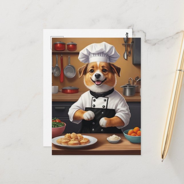 Cartão Postal Cozinha de Comida de Fazer Engraçado  (Frente/Verso In Situ)