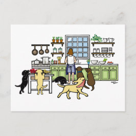 Cartão Postal Cozinha de Mãe Labrador