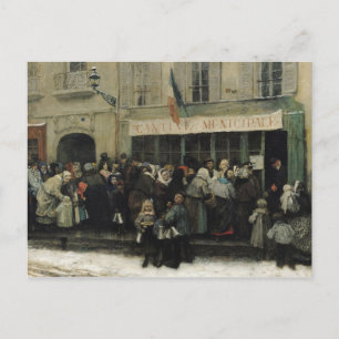 Cartão Postal Cozinha de Sopa durante o Cerco de Paris