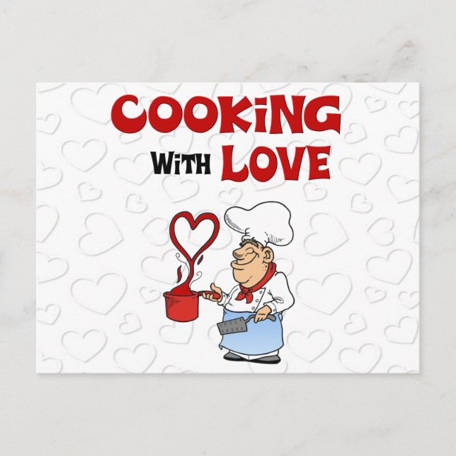 Cartão Postal Cozinhando com Amor (Frente)