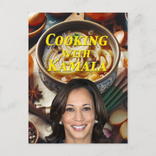 Cartão Postal Cozinhar Com Kamala