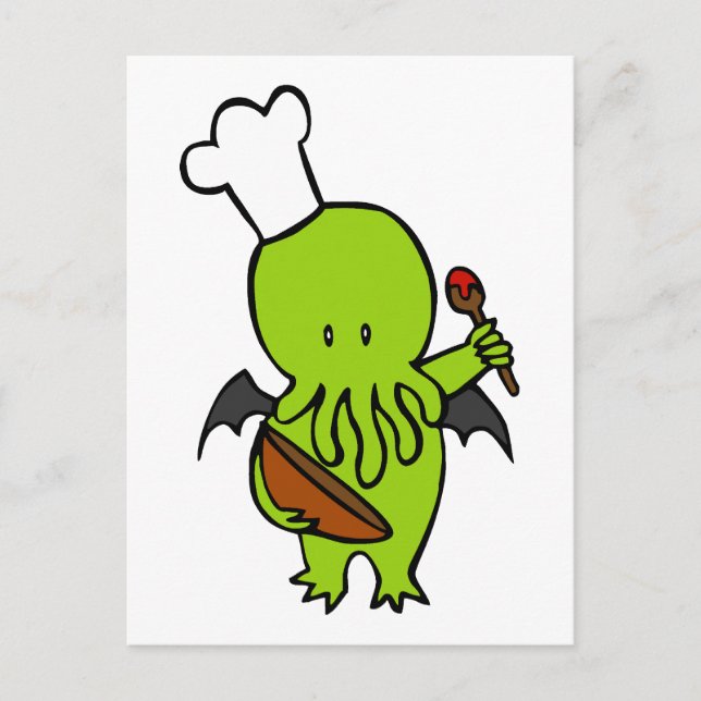 Cartão Postal Cozinhar Junto Com Cthulhu (Frente)