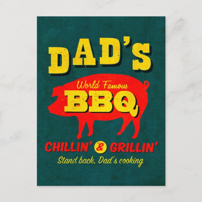 Cartão Postal Cozinhar pai (Frente)