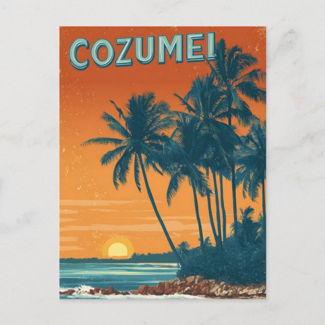 Cartão Postal Cozumel vintage (Frente)