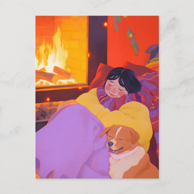 Cartão Postal Cozy Winter Morning (Frente)