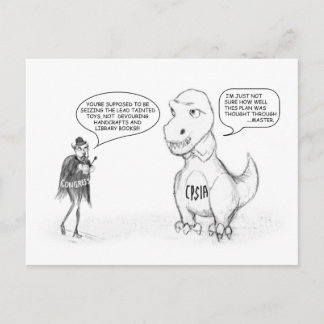 Cartão Postal CPSIA Dino