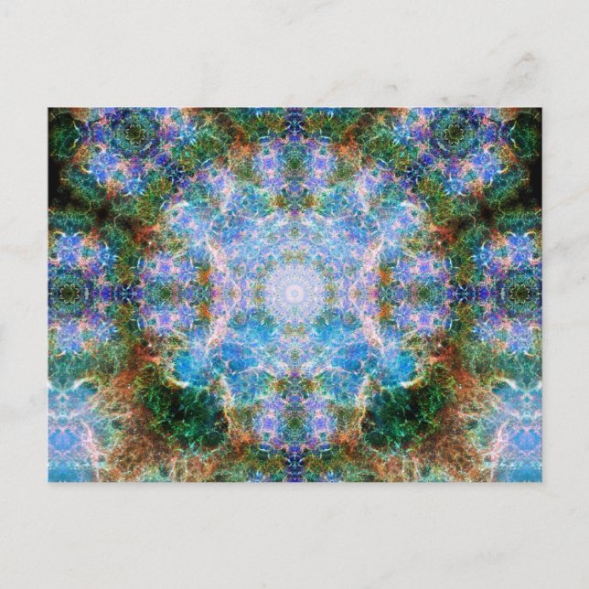 Cartão Postal Crab Nebula Mandala (Frente)