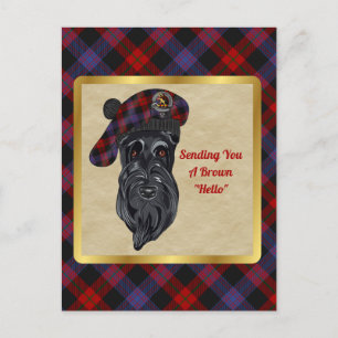 Cartão Postal Crachá Broun/Brown Clan & Tartan