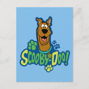 Cartão Postal Crachá de Caractere de Impressão de Pata Scooby-