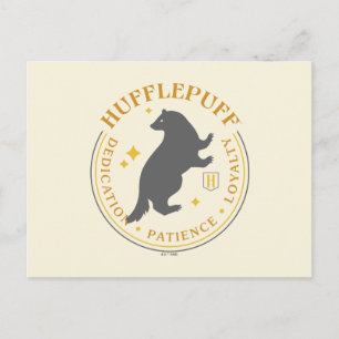Cartão Postal Crachá de Orgulho da Casa Badger HUFFLEPUFF™