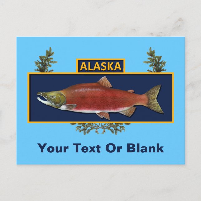 Cartão Postal Crachá de pescadores do Alaska Combate (Frente)