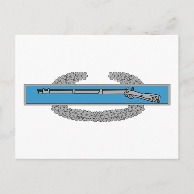 Cartão Postal Crachá do Exército de Infantryman (Frente)