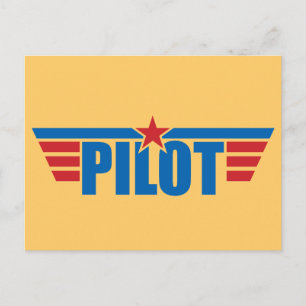 Cartão Postal Crachá-Piloto das Asas - Aviação