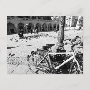 Cartão Postal Cracóvia, Cidade Velha, carta Polônia a preto e br