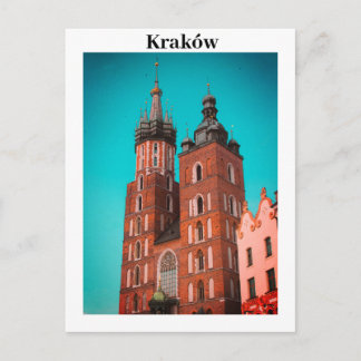 Cartão Postal Cracóvia Europa Polônia Polska Cidade Velha