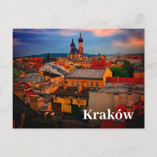 Cartão Postal Cracóvia Europa Polônia Polska Cidade Velha