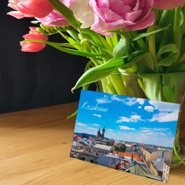 Cartão Postal Cracóvia, Polônia, telhados de casas Cartão-postal (Criador carregado)