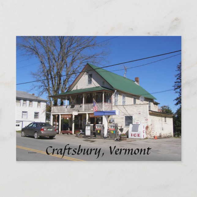 Cartão Postal Craftsbury, Vermont (Frente)