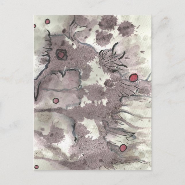 Cartão Postal Cranberry Bog Tea Creature 008 (Frente)